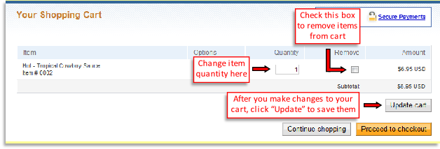 Update Your Cart